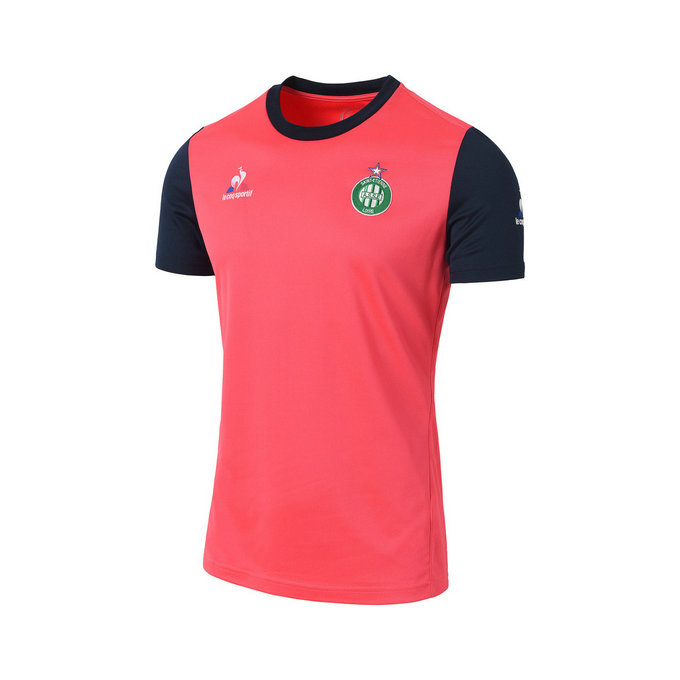 Le Coq Sportif Training Tee As Saint Etienne Rouge Neon T-Shirts Manches Courtes Homme
